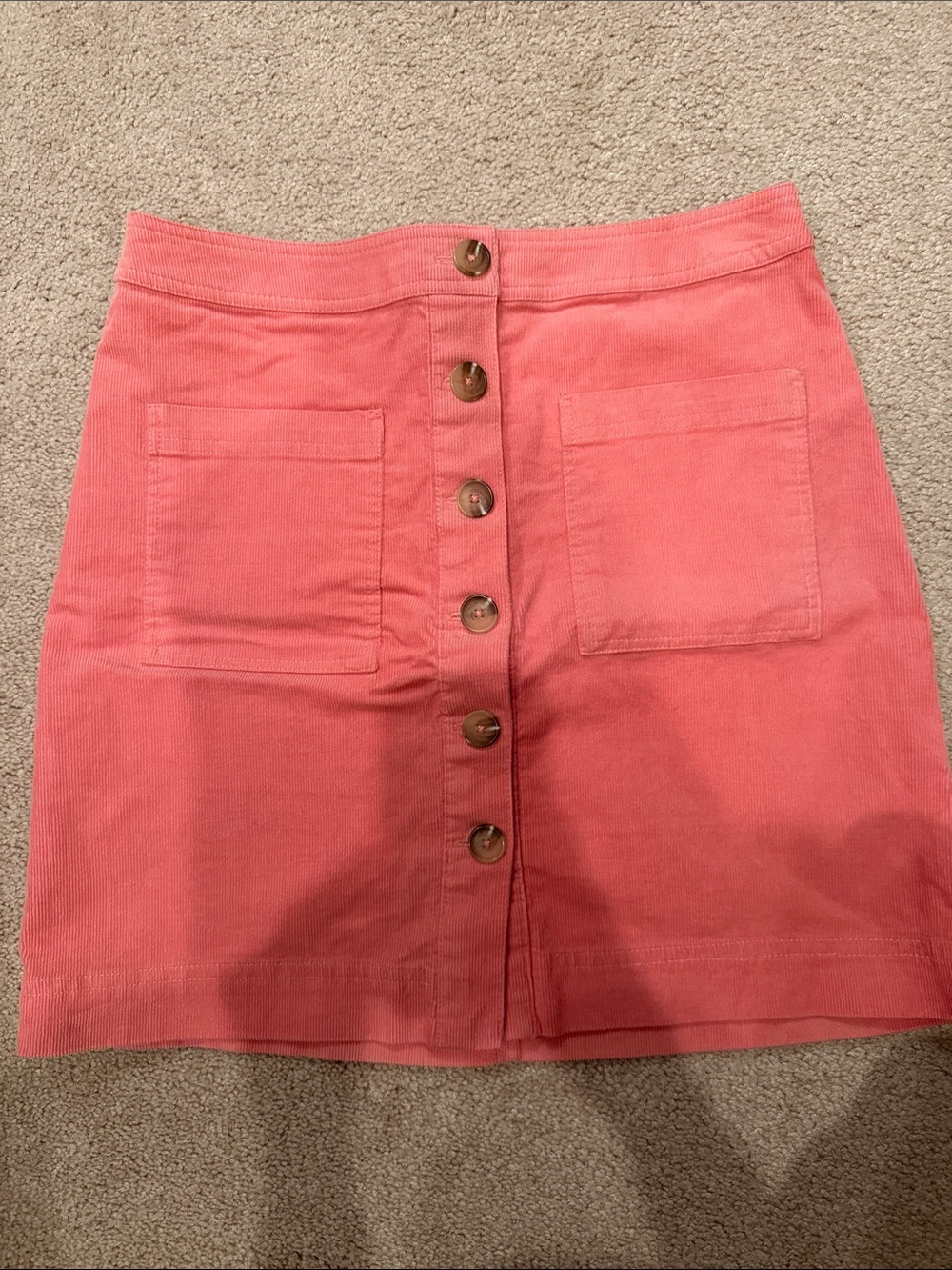 Daniel Cremieux Coral Button-Front Mini Skirt